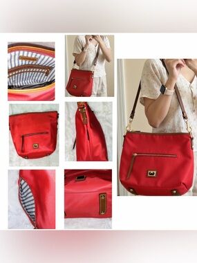 📍SOLD📍Authentic Dooney & Bourke Vibrant Red Wayfarer Shoulder/Crossbody Bag